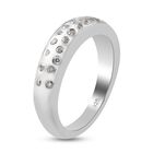 Diamant Band Ring 925 Silber Platin-Überzug image number 4