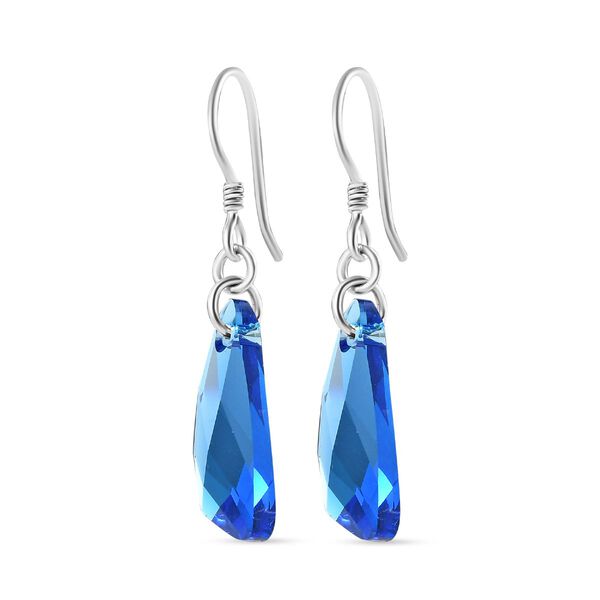 J Francis gefertigt mit SWAROVSKI- Capri blaue Swarovski Kristall Ohrringe image number 5