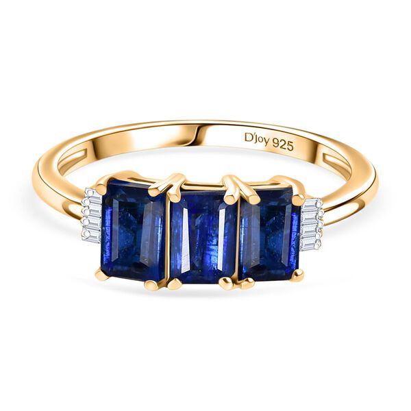 D'Joy AA Nat&uuml;rlicher Kaschmir Kyanit und Diamant Ring - 2,57 ct.