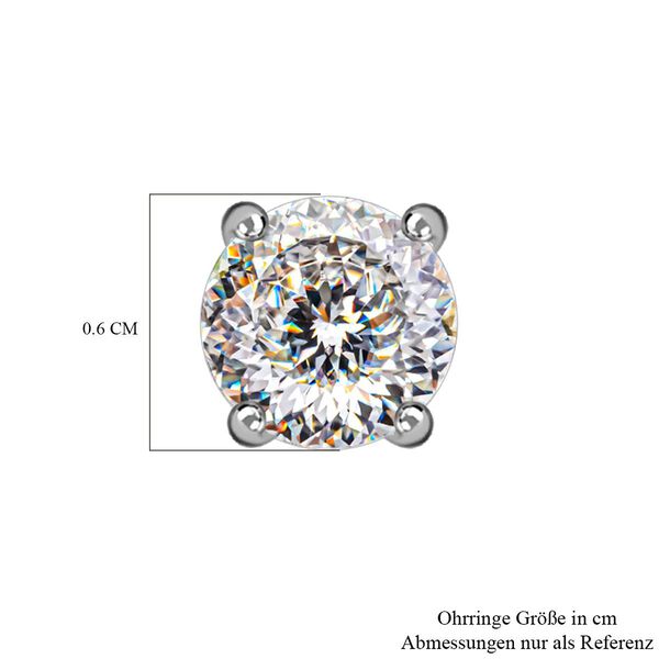 Lustro Stella - Wei&szlig;e Zirkonia Ohrringe, 925 Silber rhodiniert, ca. 2.97 ct image number 5