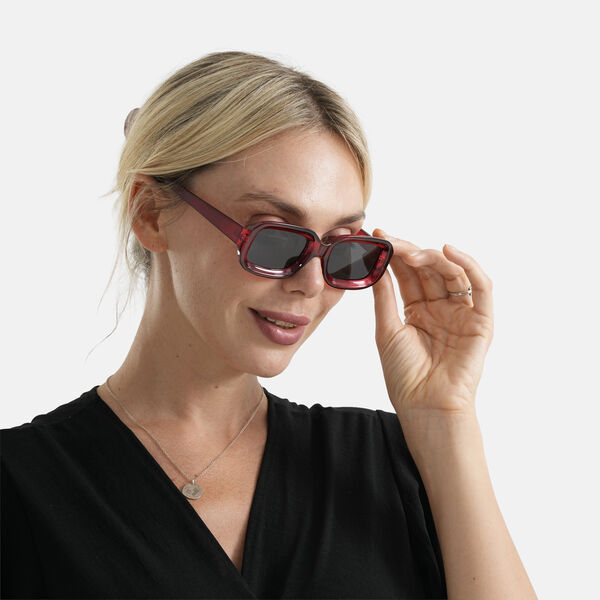 LA MAREY Sonnenbrille mit UV400 Schutz, polarisierte TAC-Gl&auml;ser, PC-Rahmen, 15 x 15 cm, Rot image number 4