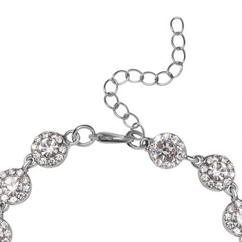 Wei&szlig;er Kristall Armband ca. 19 cm