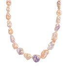 D'Joy AAAA Süßwasserzucht Barock Perlen Halskette ca. 50 cm 925 Silber vergoldet