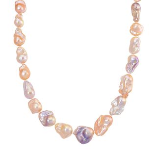 D'Joy Süßwasser Perle Halskette ca. 50 cm 925 Silber vergoldet