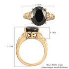 Elite Shungit und Zirkon Ring 925 Silber vergoldet  ca. 3,05 ct image number 6