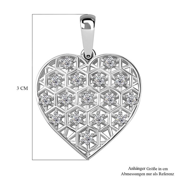 Moissanit Anhänger 925 Silber rhodiniert ca. 0.48 ct image number 7
