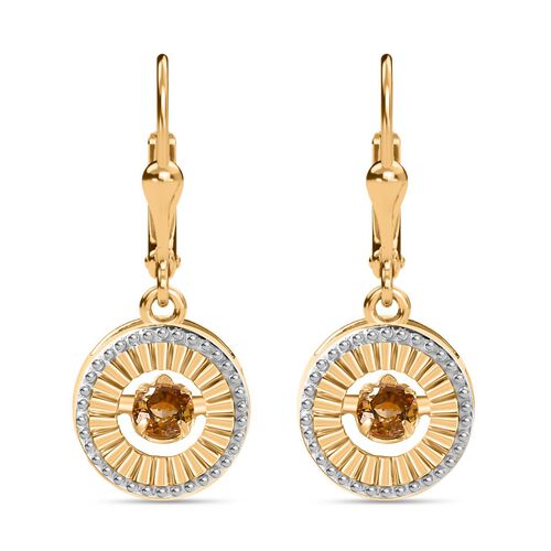AA Natürlicher goldener Tansanit Ohrringe 925 Silber Gelbgold Vermeil ca. 0,58 ct. image number 0