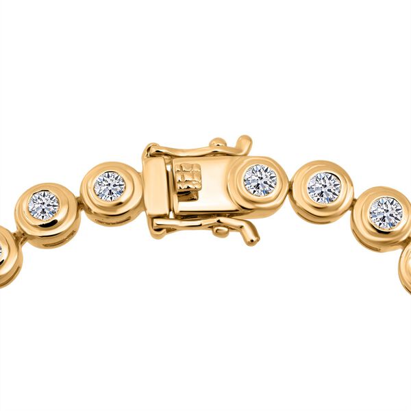 Lab Grown Diamant SI-GH Armband ca. 19 cm 925 Silber Vergoldet ca. 2.97 ct image number 4