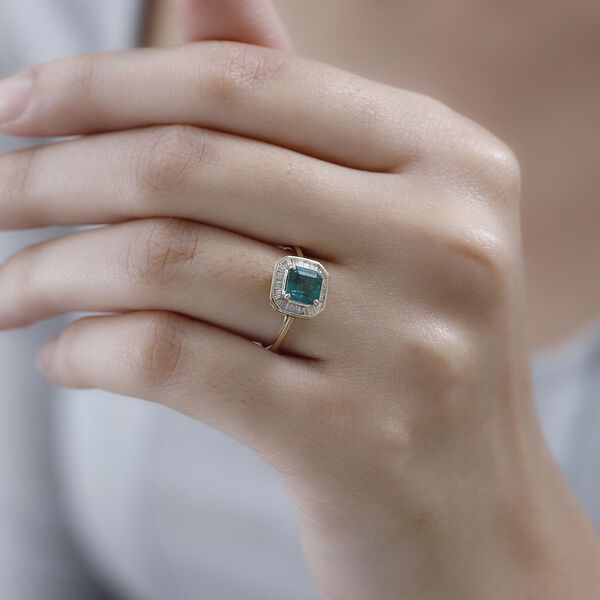 AAA Kagem sambischer Smaragd und Diamant-Ring in 585 Gold - 1,34 ct. image number 2