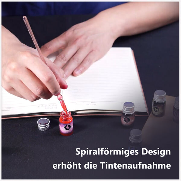 17-teiliges Glasfeder Set f&uuml;r Kalligrafie und Kunst image number 4