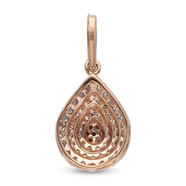 Nat&uuml;rlicher Rosa Diamant und Wei&szlig;er Diamant zertifiziert I1-I2 Anh&auml;nger 585 Ros&eacute;gold ca. 0,50 ct image number 5