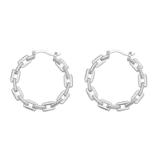 Wei&szlig;e Kristall-Ohrringe in Silberton - 12 ct. image number 5