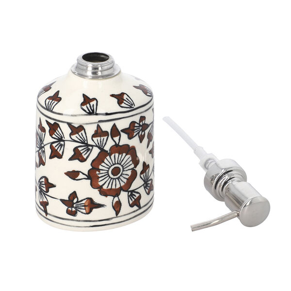 3er-Set f&uuml;r Badezimmer aus Keramik, Braun und Wei&szlig; image number 5