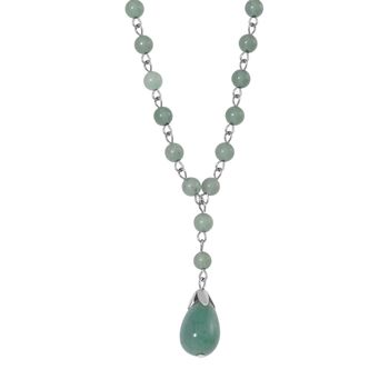 Gr&uuml;ner Aventurin Halskette ca. 45 cm ca. 85.00 ct