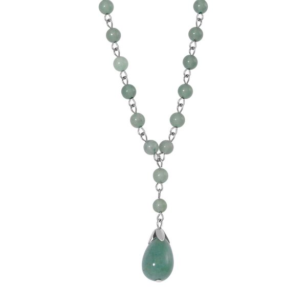 Gr&uuml;ner Aventurin Halskette ca. 45 cm ca. 85.00 ct