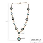 Natürliche Sleeping Beauty Türkis emaillierte Halskette in Silber image number 4