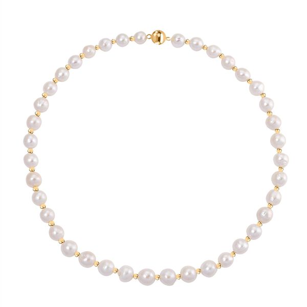 D'Joy wei&szlig;e Edison Perle 50cm Halskette image number 4