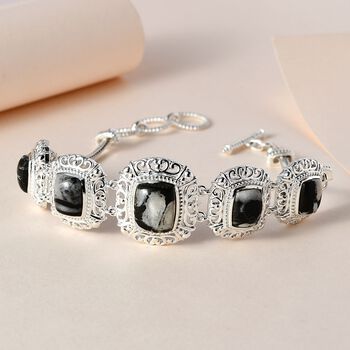 Wei&szlig;es B&uuml;ffel-Armband, 19cm - 17,98 ct.