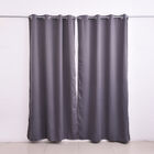 2 Stück Set - Verdunkelungsvorhänge mit Metallösen (Größe 140x240cm/Vorhang) - Hellgrau