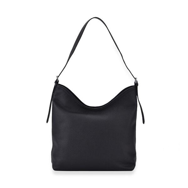 Hobo Umhängetasche aus Echtleder in Schwarz image number 5