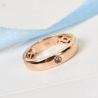 Natürlicher Champagner Diamant zertifiziert I1-I2 Band Ring 375 Rosegold image number 1