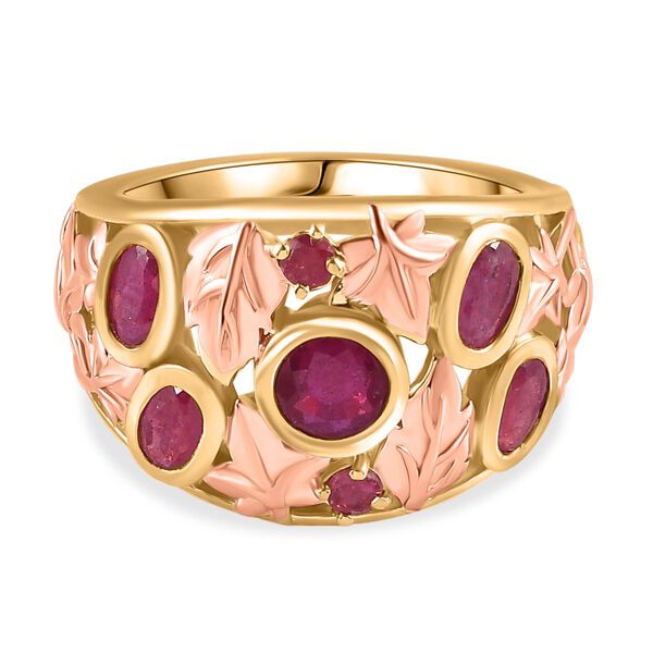 GP Italian Garden Kollektion - Afrikanischer Rubin und Kanchanaburi blauer Saphir-Ring -  2,46 ct.