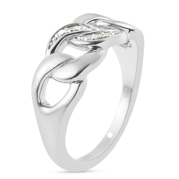 Diamant Ring 925 Silber platiniert  ca. 0,05 ct image number 5