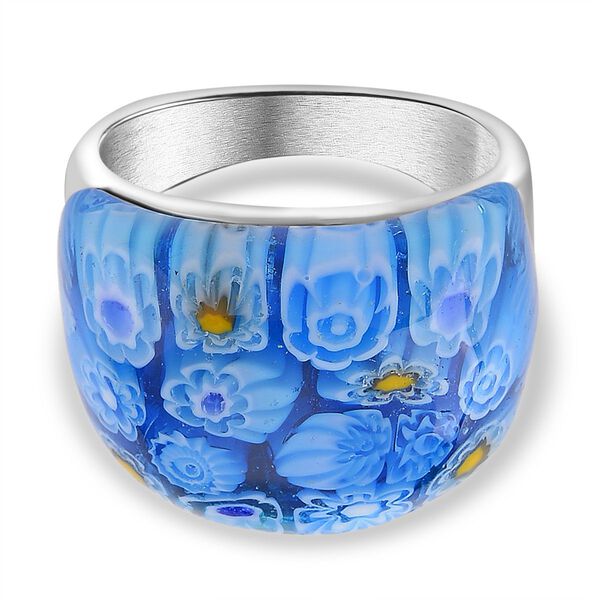 Blauer Ring im Murano-Stil