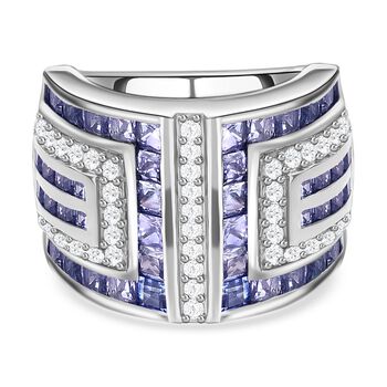 AA Tansanit und Zirkon Ring - 3,99 ct.