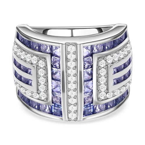 AA Tansanit und Zirkon Ring - 3,99 ct. image number 0