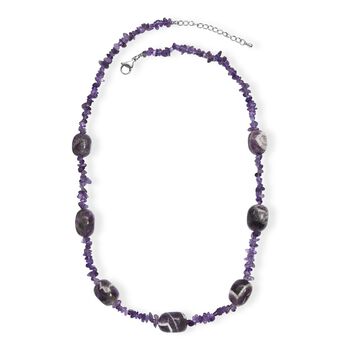 Afrikanische Amethyst 60cm Halskette - 325 ct.