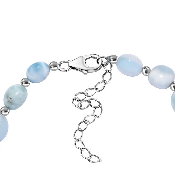 limitierte Auflage - AA Larimar, Perle Armband ca. 19 cm 925 Silber rhodiniert image number 4