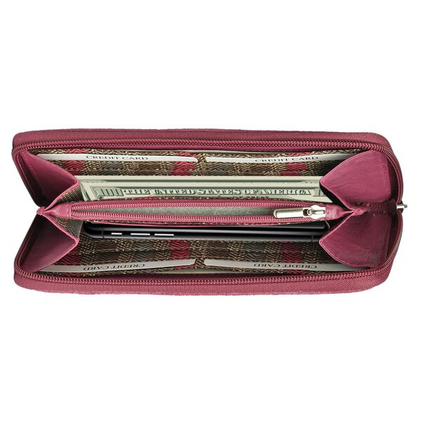 Echtleder Brieftasche mit RFID-Schutz, fuchsia image number 4