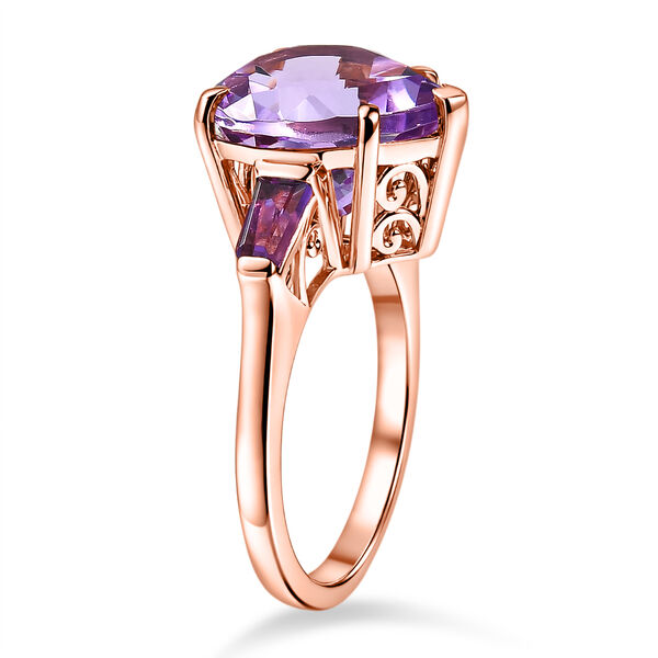GP Amore Kollektion- AA Rose De France Amethyst, afrikanisches Amethyst und blaues Saphir Schmuckset image number 4