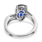 Ceylonfarbener Quarz und Zirkon-Ring, 925 Silber platiniert - 1,77 ct.  image number 5