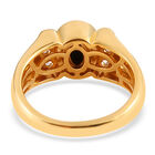 Ammolit und Zirkon Ring 925 Silber vergoldet  ca. 0,94 ct image number 3