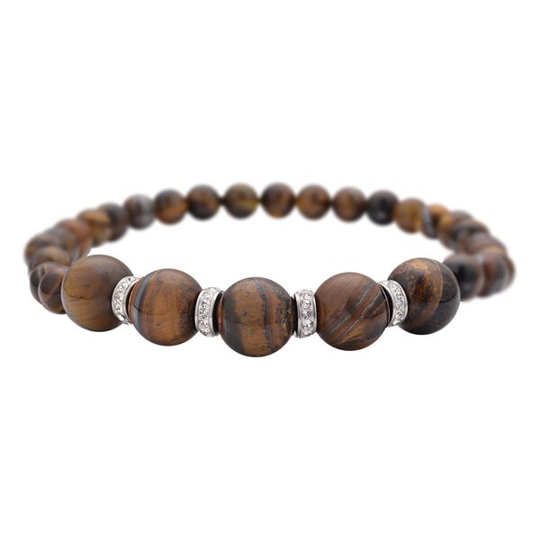 Gelbes Tigerauge Armband, ca. 19 cm, 316L Edelstahl ca. 72.20 ct image number 3