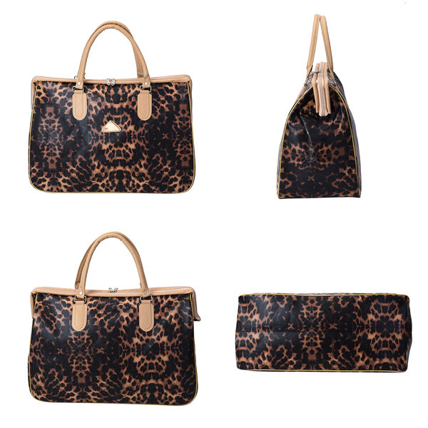 Stillvolle Weekender-Tasche mit Leoparden Muster image number 3