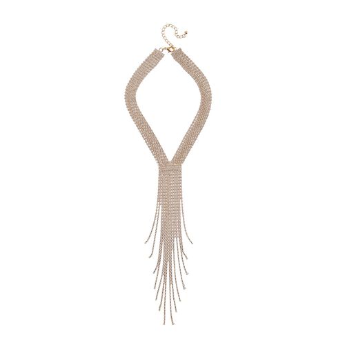 Designer inspirierte Kristall-Halskette, ca. 45 cm image number 0