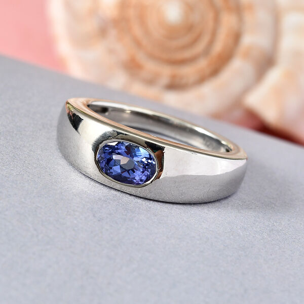 Tansanit Ring 925 Silber Platin-&Uuml;berzug image number 2
