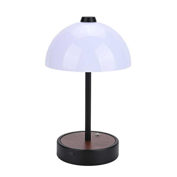 LIVEMORE Designer-Stil Tischlampe im Kuppeldesign mit Touch-Steuerung, 16x16x26,5cm, Schwarz image number 2
