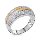 LUSTRO STELLA - weißer Zirkonia-Ring, 925 Silber Bicolor  ca. 1,76 ct image number 2