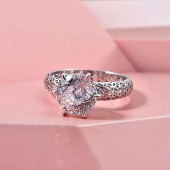 D'Joy Moissanit Ring 925 Silber rhodiniert (Gr&ouml;&szlig;e 20.00) ca. 2,23 ct