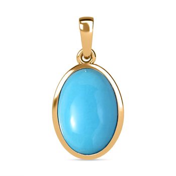 Amerikanischer, nat&uuml;rlicher AAA Sleeping Beauty T&uuml;rkis Anh&auml;nger, 585 Gold ca. 5.36 ct