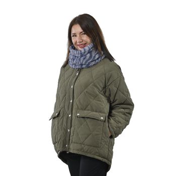 Innovativer 2 in 1 Infinity Schal und M&uuml;tze, 35x28cm, Graues Zebra