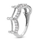 Simulierter Diamant Ring 925 Silber platiniert image number 4