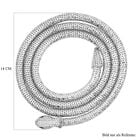 Kristall Schlange gewundene Halskette in Silberton - 2 ct. image number 5