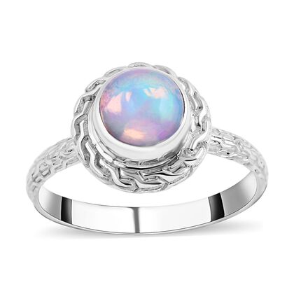 Royal Bali - Natürlicher, äthiopischer Welo Opal Ring, 925 Silber (Größe 18.00) ca. 1.24 ct