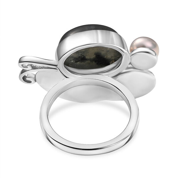 AAA Labradorit und Perlen Schmetterling Ring image number 6