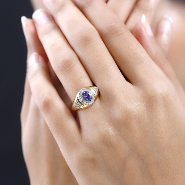 Tansanit und Zirkon Ring  - 1,09 ct. image number 2